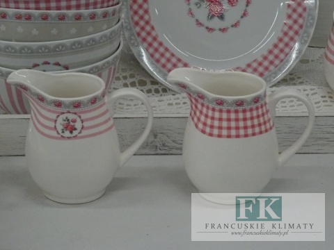 KOLEKCJA PINK ROSES MLECZNIK poj. 250ml. styl francuski, shabby, vintage