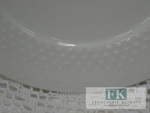 KOLEKCJA WHITE DROP TELERZ DESEROWY śr. 21 cm cmstyl francuski, shabby, vintage