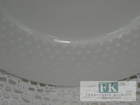 KOLEKCJA WHITE DROP TELERZ PŁASKI śr. 26 cm cmstyl francuski, shabby, vintage