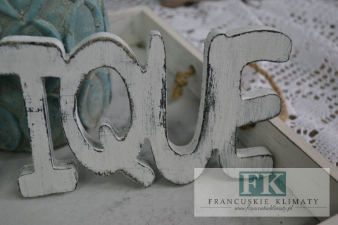 NAPIS RUSTIQUE WYS 10 CM DREWNIANY OZODBA