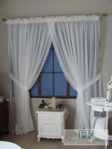 FIRANA 500/240 OKNO TARAS BALKON PROWANSJA , SHABBY,. VINTAGE , WOAL GIPIURA