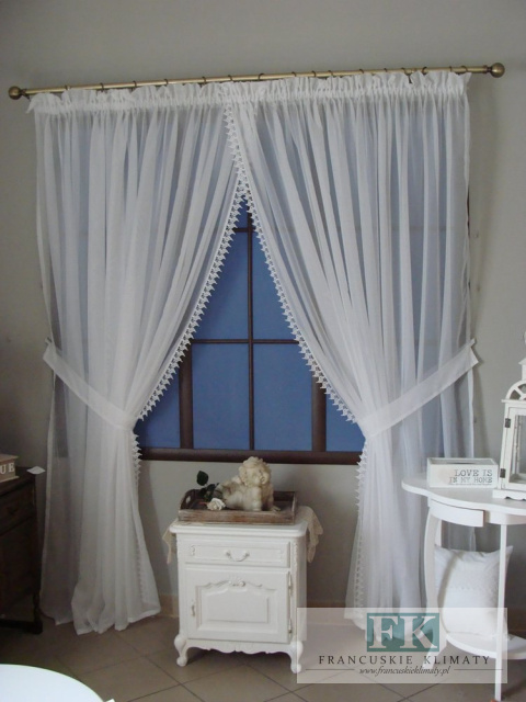 FIRANA 500/240 OKNO TARAS BALKON PROWANSJA , SHABBY,. VINTAGE , WOAL GIPIURA