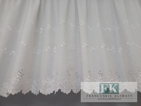 FIRANA , ZAZDROSTKA BAWEŁNA HAFTOWANA 325/85, , PROWANSJA SHABBY CHIC , VINTAGE