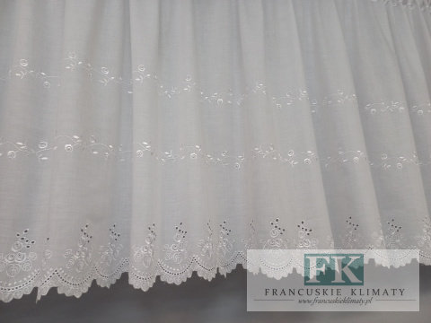 FIRANA , ZAZDROSTKA BAWEŁNA HAFTOWANA 325/85, , PROWANSJA SHABBY CHIC , VINTAGE