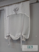 ROLETKA, EKRAN , PANEL PROWANSJA , SHABBY, SZER 90 cm WYS 160 cm BATYST , BAWEŁNA jasnoszara
