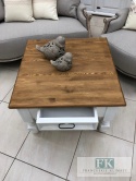 lite drewno STOLIK KAWOWY 75 x 75 cm PROWANSJA nowy