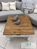 lite drewno STOLIK KAWOWY 75 x 75 cm PROWANSJA nowy