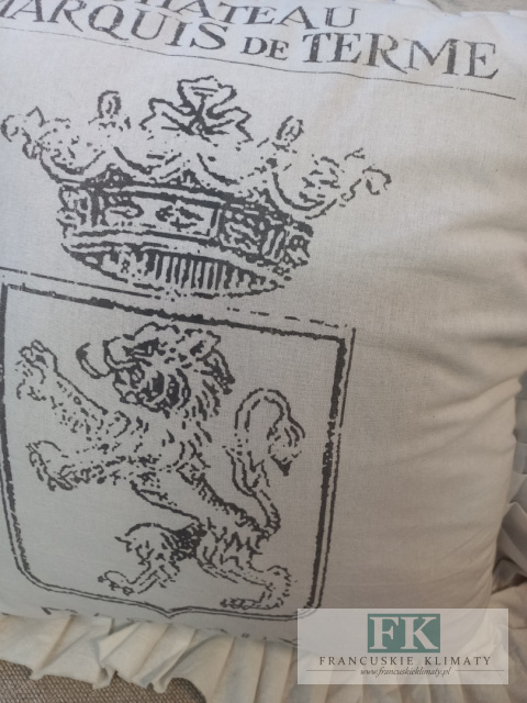 PODUSZKA FALBANY CHATEAU MARQUIS DE TERME 50/50 STYL FRANCUSKI
