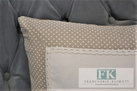 POSZEWKA HAFT MOTYL 40X40 STYL PROWENSALSKI SHABBY