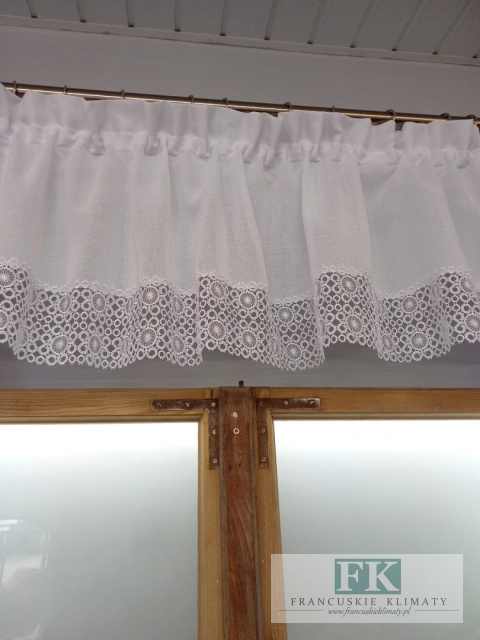 KPL LAMBREKIN + 2 BOKI GIPIURA BIEL , prowansja , shabby chic