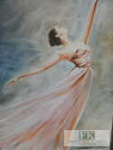 OBRAZ NA PŁÓTNIE 50X 75 TAŃCZĄCA BALERINA, BALETNICA
