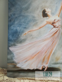OBRAZ NA PŁÓTNIE 50X 75 TAŃCZĄCA BALERINA, BALETNICA