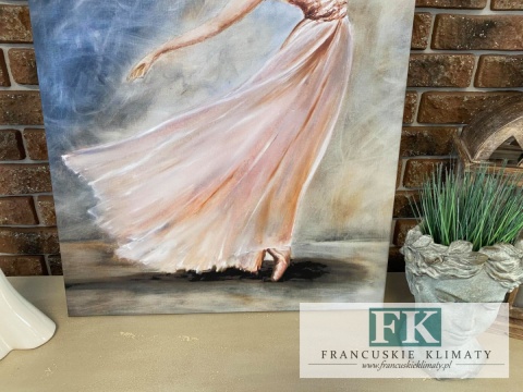 OBRAZ NA PŁÓTNIE 50X 75 TAŃCZĄCA BALERINA, BALETNICA