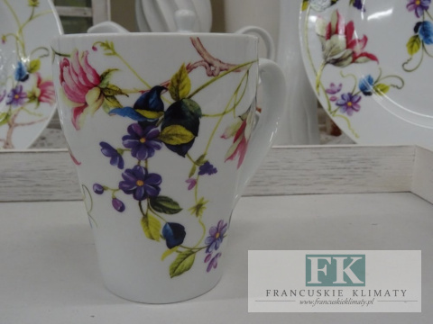 KOLEKCJA FIELD FLOWERS KUBEK poj. 340 ml styl francuski, shabby, vintage KOLEKCJA FIELD FLOWERS KUBEK poj. 340 ml styl francuski, shabby, vintage