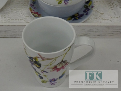 KOLEKCJA FIELD FLOWERS KUBEK poj. 340 ml styl francuski, shabby, vintage KOLEKCJA FIELD FLOWERS KUBEK poj. 340 ml styl francuski, shabby, vintage