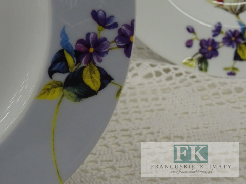 KOLEKCJA FIELD FLOWERS KPL. TALERZY NA 6 osób (18 el.) śr. 27 ml styl francuski, shabby, vintage