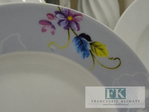 KOLEKCJA FIELD FLOWERS KPL. TALERZY NA 6 osób (18 el.) śr. 27 ml styl francuski, shabby, vintage