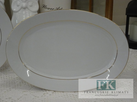 KOLEKCJA GOLD FRAME PÓŁMISEK dł. 33 cm styl francuski, shabby, vintage