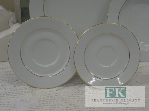 KOLEKCJA GOLD FRAME SPODEK śr. 16 cm styl francuski, shabby, vintage