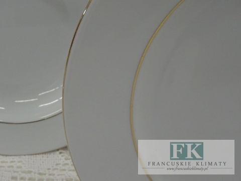 KOLEKCJA GOLD FRAME TALERZ PŁASKI śr. 27 cm styl francuski, shabby, vintage