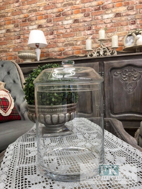 SZKLANA BOMBONIERA 27 CM DO KUCHNI, ŁAZIENKI I NA DEKORACJE