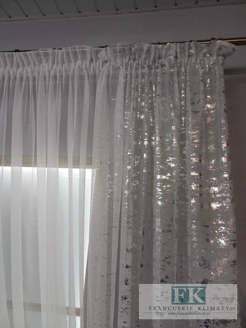 CUDO ! KPL FIRANA GLAM SREBRNY BŁYSK 600/250