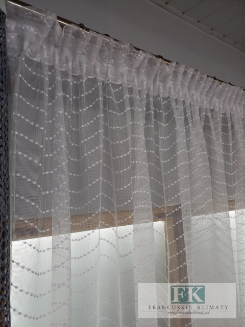 KOMPLET FIRANA +BOKI ,,SIATECZKA " SZARA 250\140 CM
