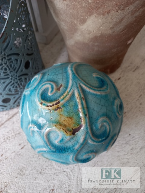 KULA CERAMICZNA śred. 12 cm turkus / mięta