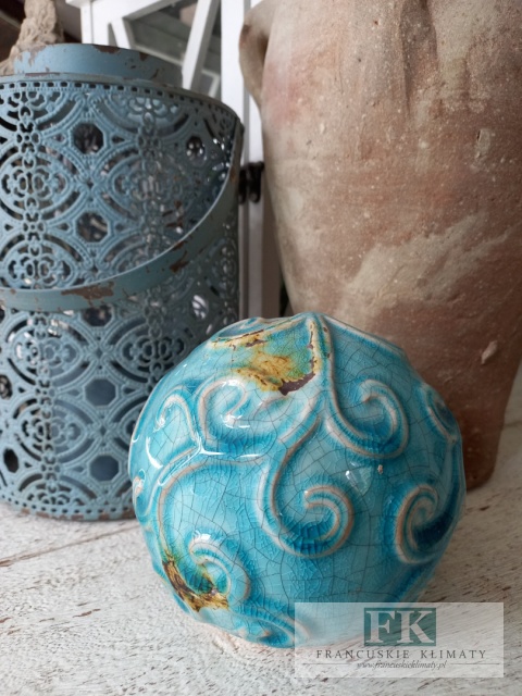 KULA CERAMICZNA śred. 12 cm turkus / mięta