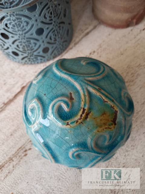 KULA CERAMICZNA śred. 12 cm turkus / mięta