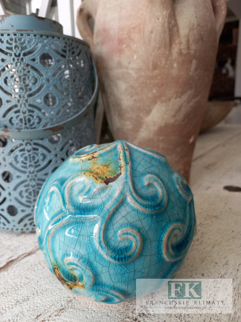 KULA CERAMICZNA śred. 12 cm turkus / mięta