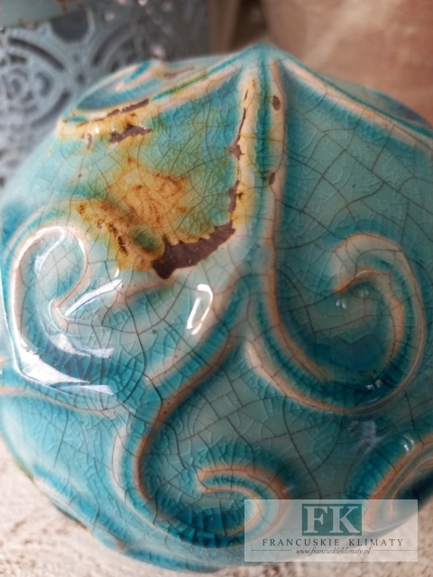 KULA CERAMICZNA śred. 12 cm turkus / mięta