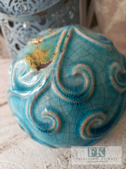 KULA CERAMICZNA śred. 12 cm turkus / mięta