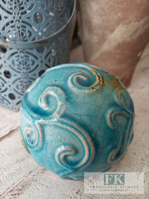KULA CERAMICZNA śred. 12 cm turkus / mięta