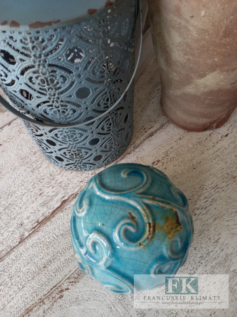 KULA CERAMICZNA śred. 12 cm turkus / mięta