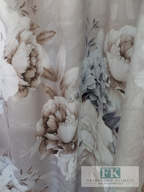 ZASŁONA140/250 WELWET VELVET - PLUSZ KWIATY NOWOŚĆ