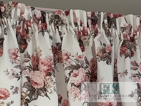 LAMBREKIN ŁUK KWIATY 500/70 PROWANSJA RETRO , SHABBY