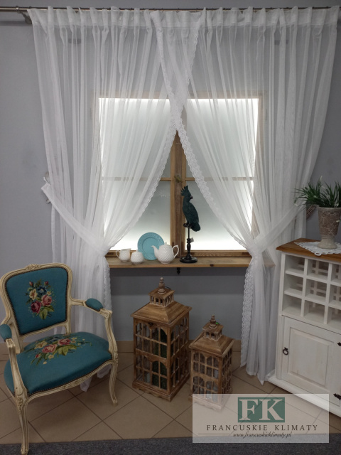 FIRANA TIUL HAFT 500/250 BIEL , PROWANSJA , SHABBY