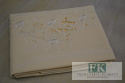 OBRUS BASIA KREM HAFT 140X180 PROWANSJA SHABBY CHIC FRANCJA