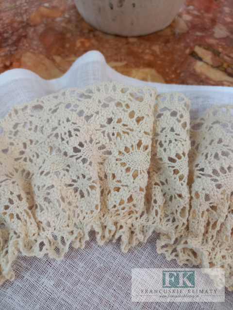 SERWETKA FALBANKA KORONKA KOŁO fi 45 cm prowansja , shabby chic