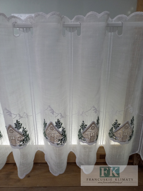 METRAŻ ! wys.40 cm ZAZDROSTKA firanka ŚWIĘTA HAFT WITRAŻ NA METRY