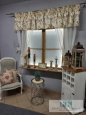 KPL KOMPLET LAMBREKIN Z BOKAMI , KWIATY , WOAL 400/40 140/160 W STYLU FRANCSKIM SHABBY