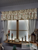 KPL KOMPLET LAMBREKIN Z BOKAMI , KWIATY , WOAL 400/40 140/160 W STYLU FRANCSKIM SHABBY