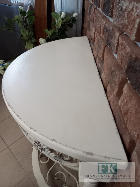 KONSOLA STOLIK 82 CM DREWNO + METAL