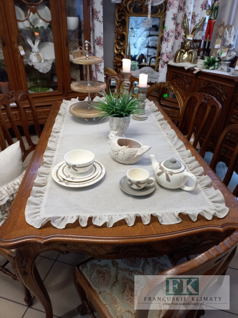BIEŻNIK SERWETA FALBANY , 80/150 , obrus