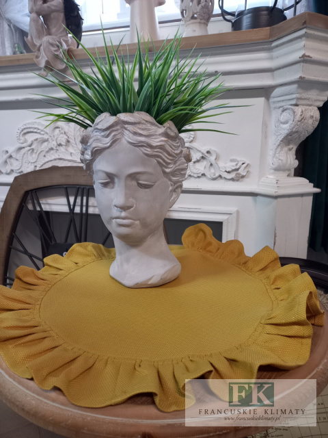 SERWETKA FALBANKA KOŁO fi 90 cm MIÓD prowansja , shabby chic