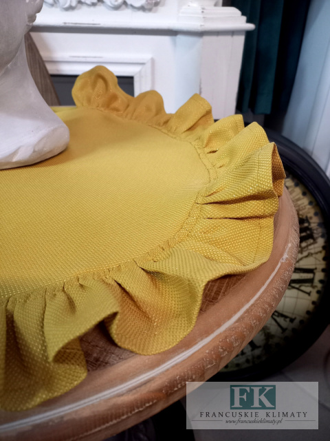 SERWETKA FALBANKA KOŁO fi 90 cm MIÓD prowansja , shabby chic