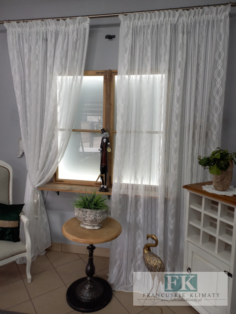 KOMPLET FIRANA / ZASŁONA 200/250 x 2 szale W STYLU BOHO, CHIC