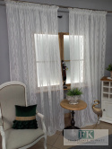 KOMPLET FIRANA / ZASŁONA 200/250 x 2 szale W STYLU BOHO, CHIC