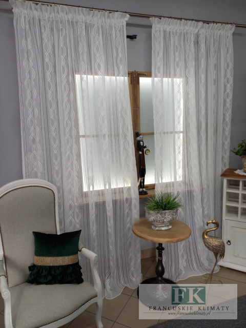 KOMPLET FIRANA / ZASŁONA 200/250 x 2 szale W STYLU BOHO, CHIC